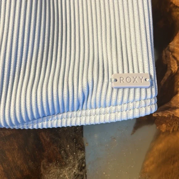 Roxy light blue ribbed bikini top - Picture 2 of 3